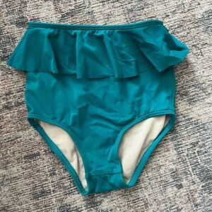 Kortni Jeane Quetzal Green Peplum Swim Bottom 2/3